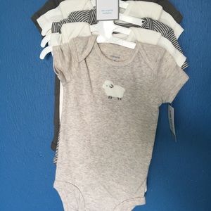 5 piece UniSex onesies 6m